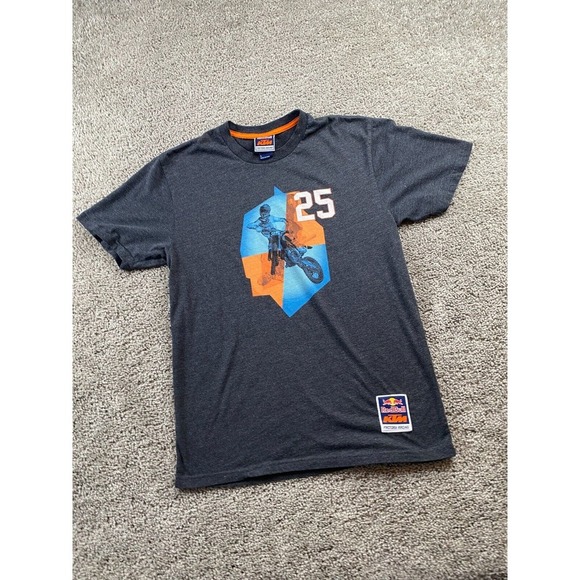Red Bull Factory Racing Shirt Mens Large Gray Blue Motocross MX Musaquin KTM - Picture 2 of 13